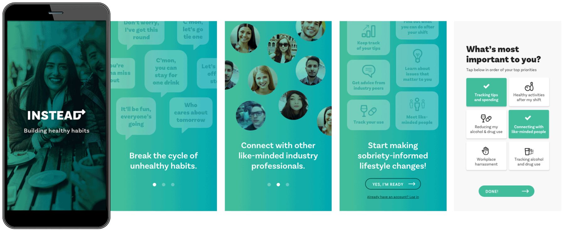 Instead onboarding screens 2